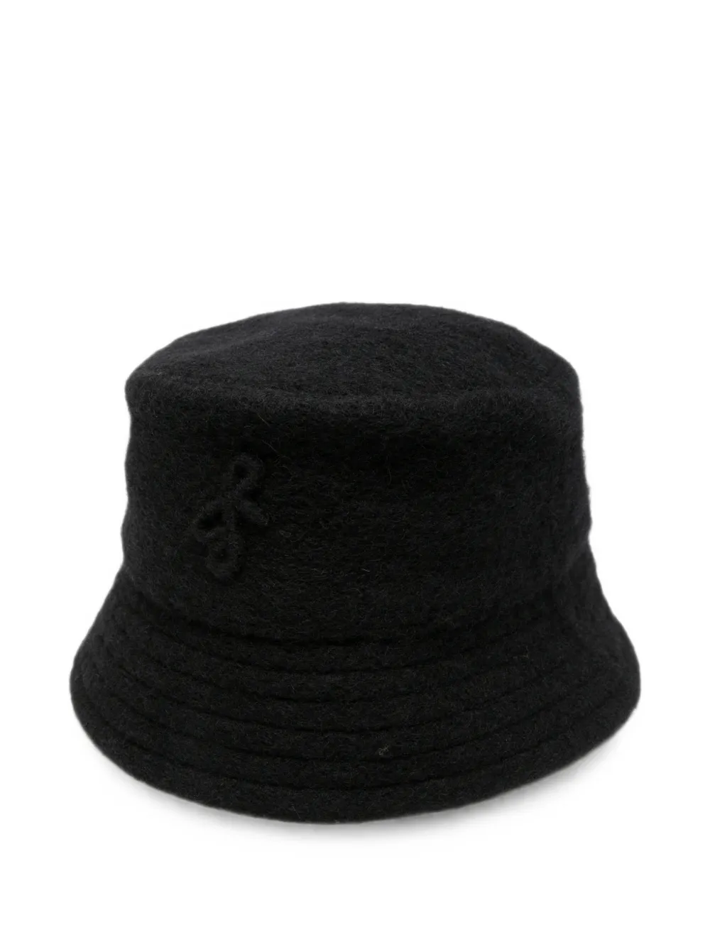 Ruslan Baginskiy logo-embroidered felt bucket hat - Nero