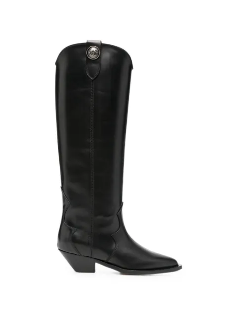 Via Roma 15 botas altas con placa del logo