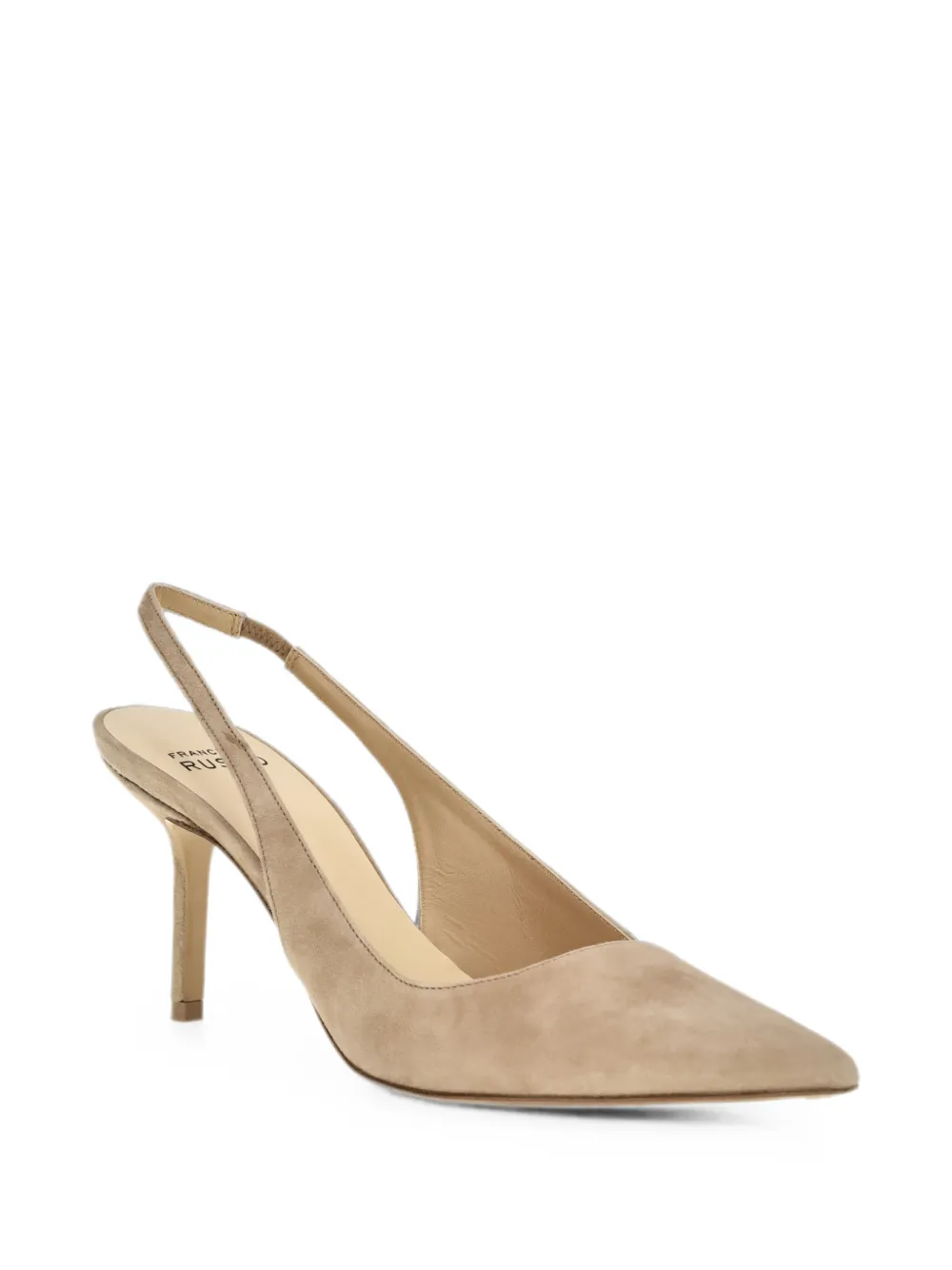Francesco Russo Slingback pumps met puntige neus Beige