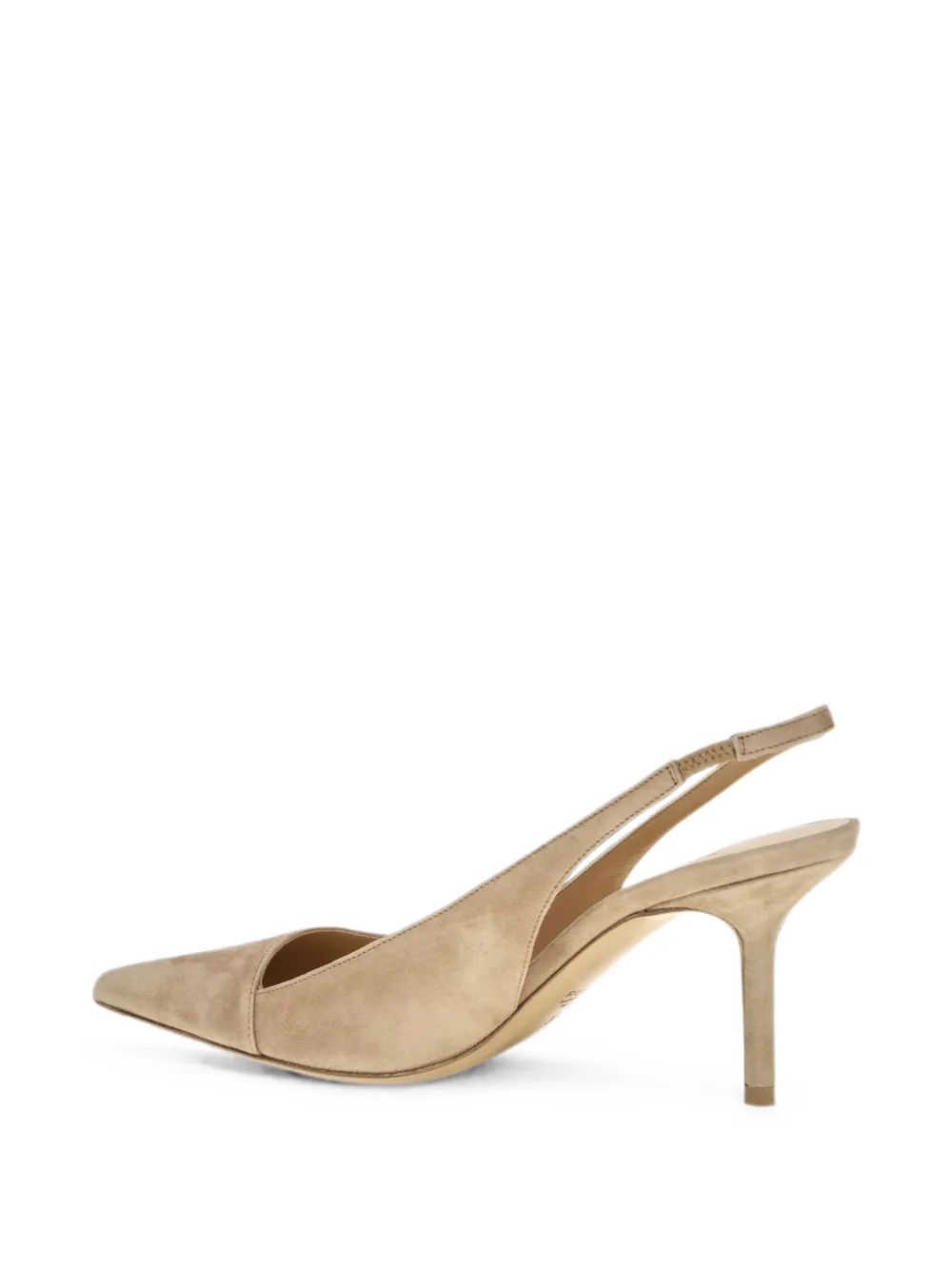 Francesco Russo Slingback pumps met puntige neus Beige