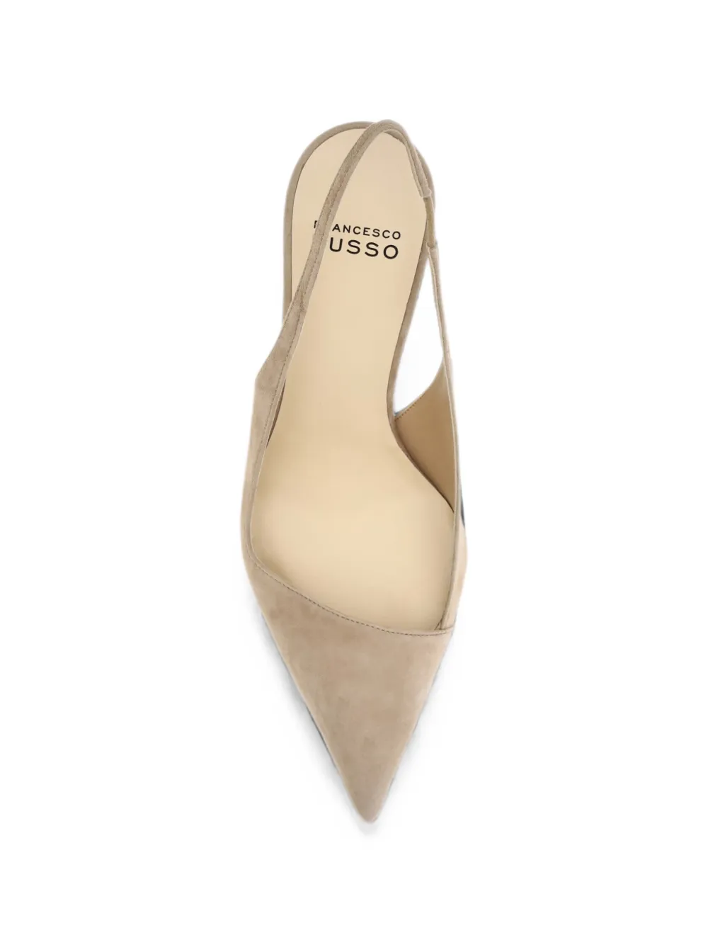 Francesco Russo Slingback pumps met puntige neus Beige