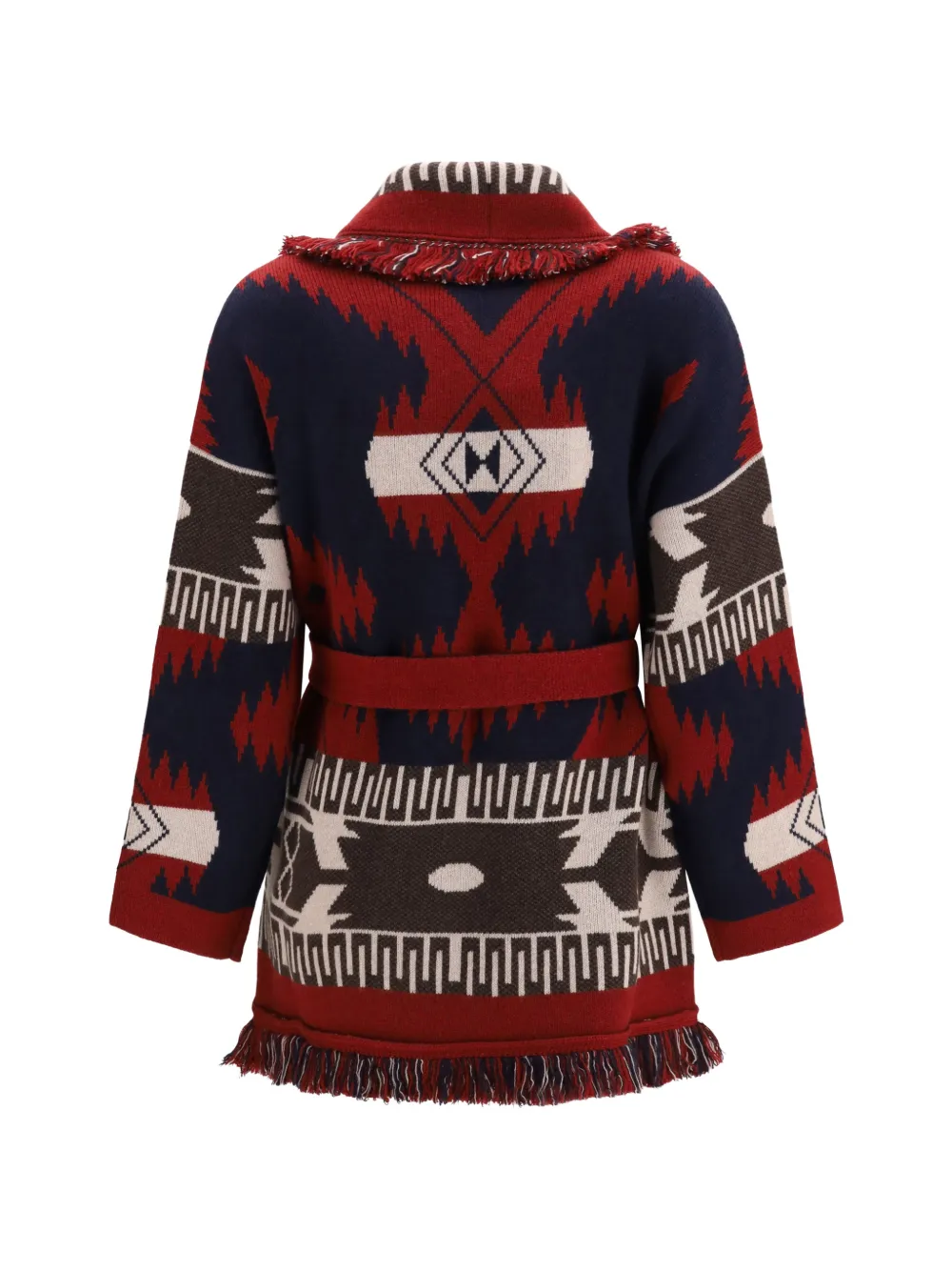 Alanui Vest met franje afwerking en jacquard Rood