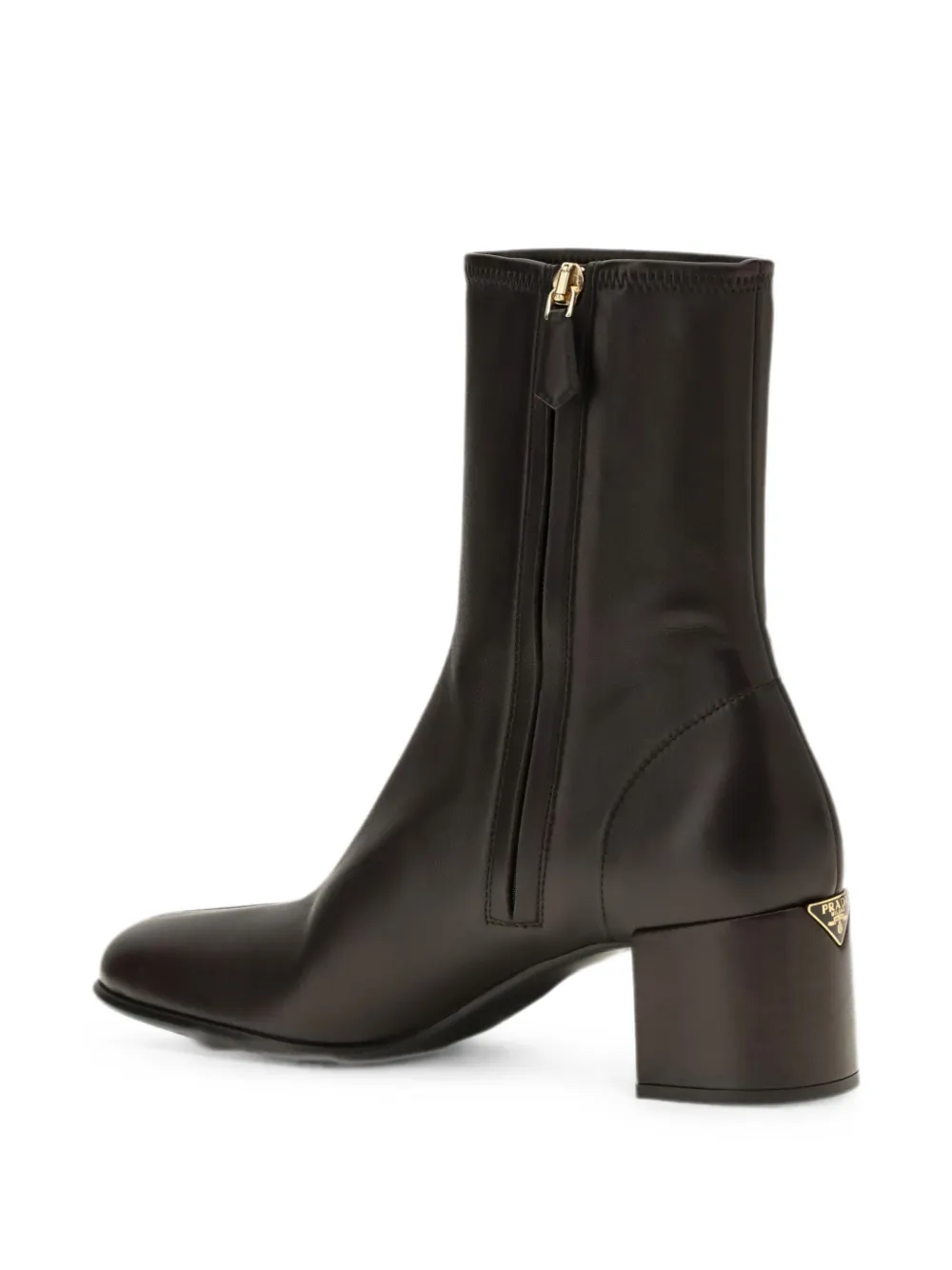 Prada stretch nappa leather booties Zwart