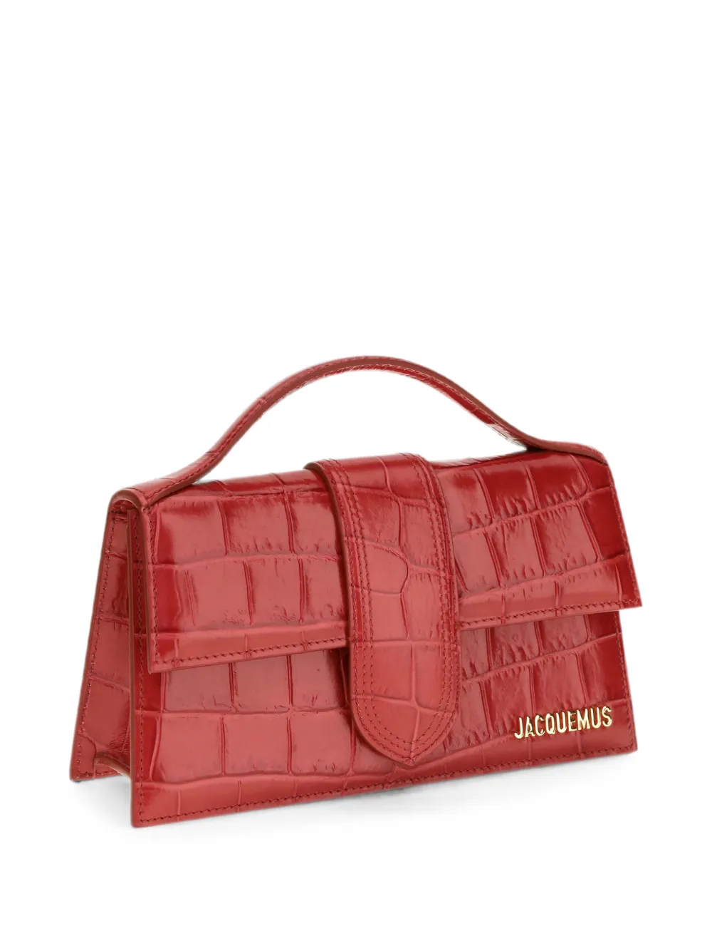 Jacquemus Le Grand Bambino shopper met krokodillen-reliëf Rood