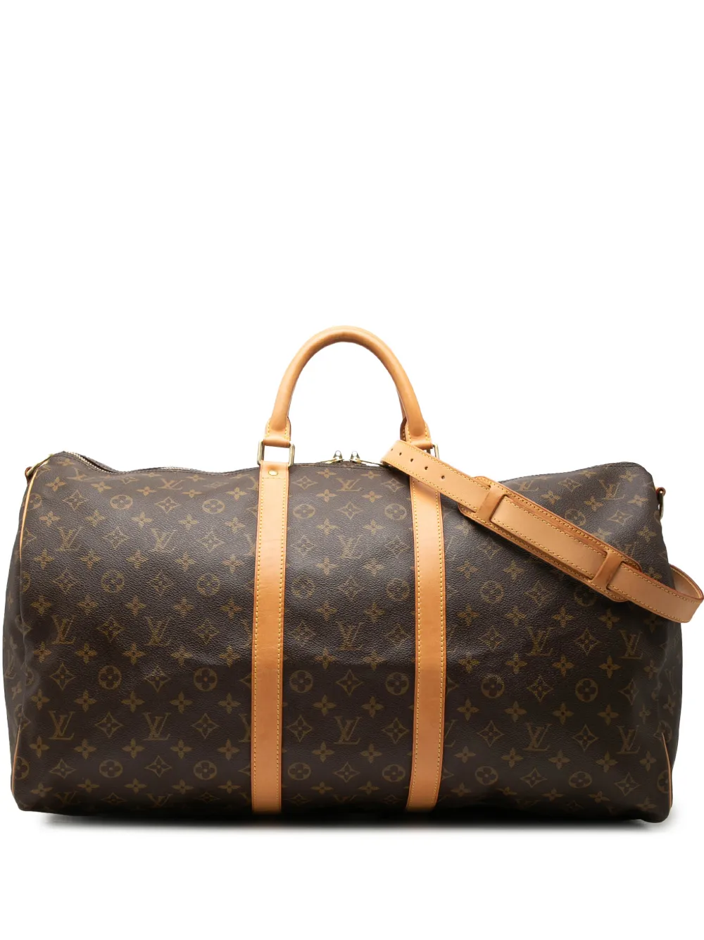 Louis Vuitton Pre-Owned 2001 Monogram Keepall Bandouliere 55 travel bag - Marrone