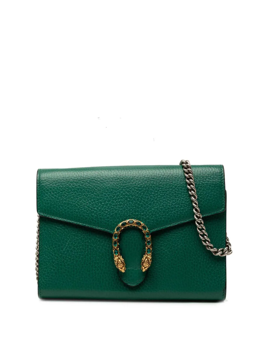 Gucci Pre-Owned 2016-2026 Calfskin Dionysus Wallet on Chain crossbody bag - Grün