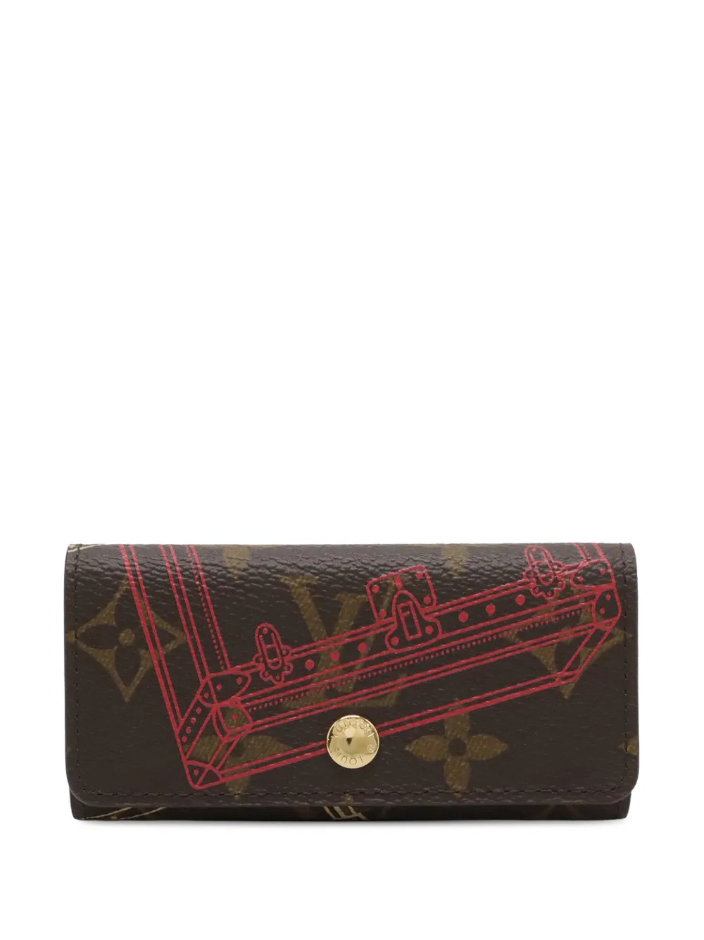 Louis Vuitton Pre-Owned 2014 Monogram Trunk 4 key holder - Braun