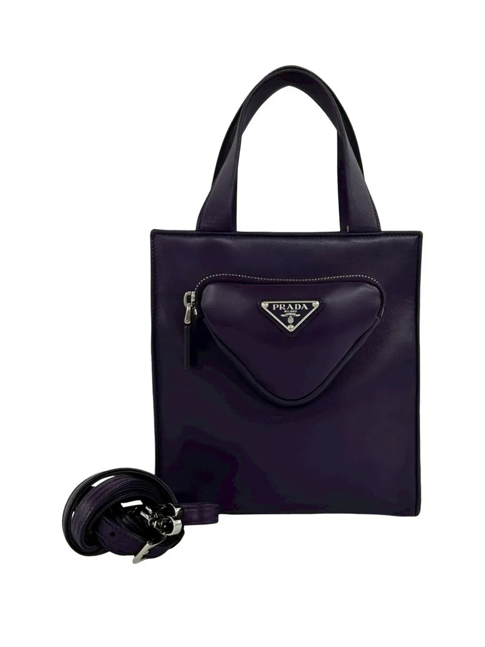 Prada Pre-Owned 2013-2026 Nappa Front Pocket satchel - Violett