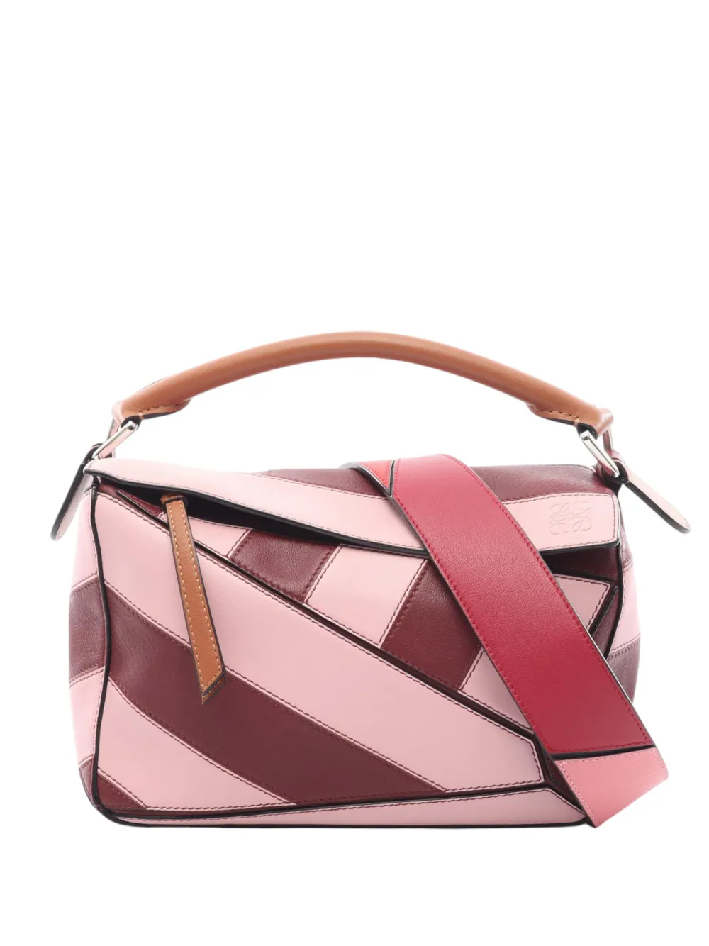 Loewe Pre-Owned 2010-2026 Small Calfskin Rugby Puzzle satchel - Rosa