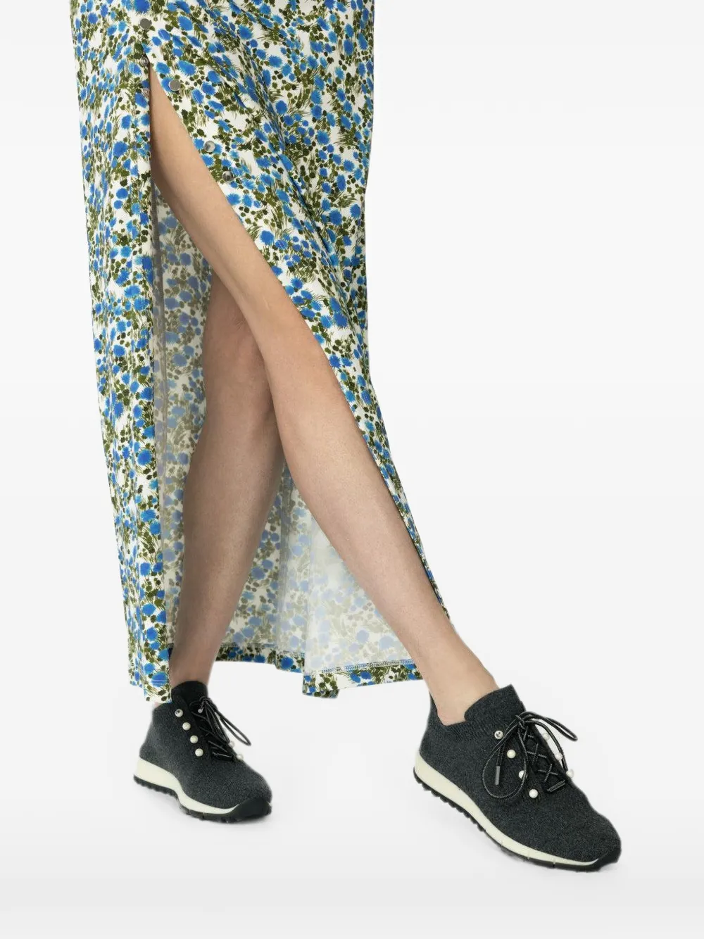 Jimmy Choo Veles sneakers verfraaid met parel Grijs