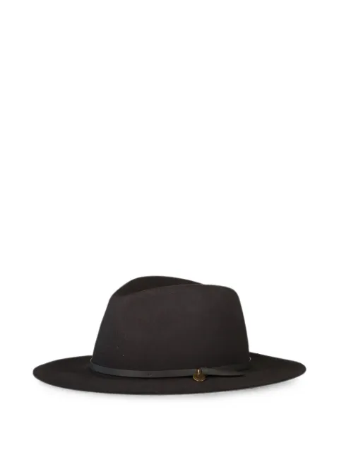 rag & bone City leather-trim fedora