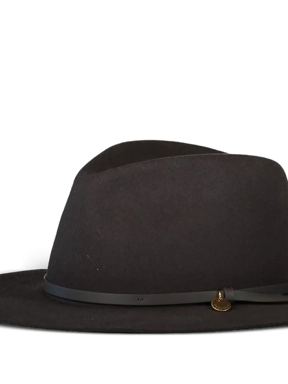 rag & bone City fedora met leren afwerking Bruin