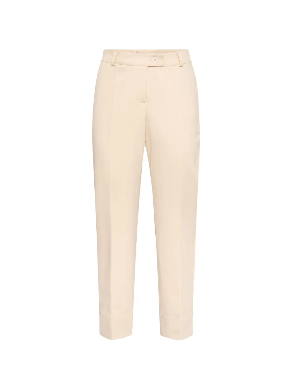 Maison Common Signature Straight-leg Trousers In Nude