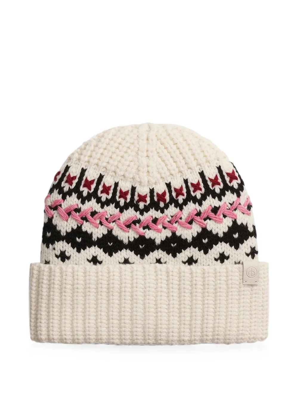 rag & bone Leigh Fair Isle beanie hat - Nude