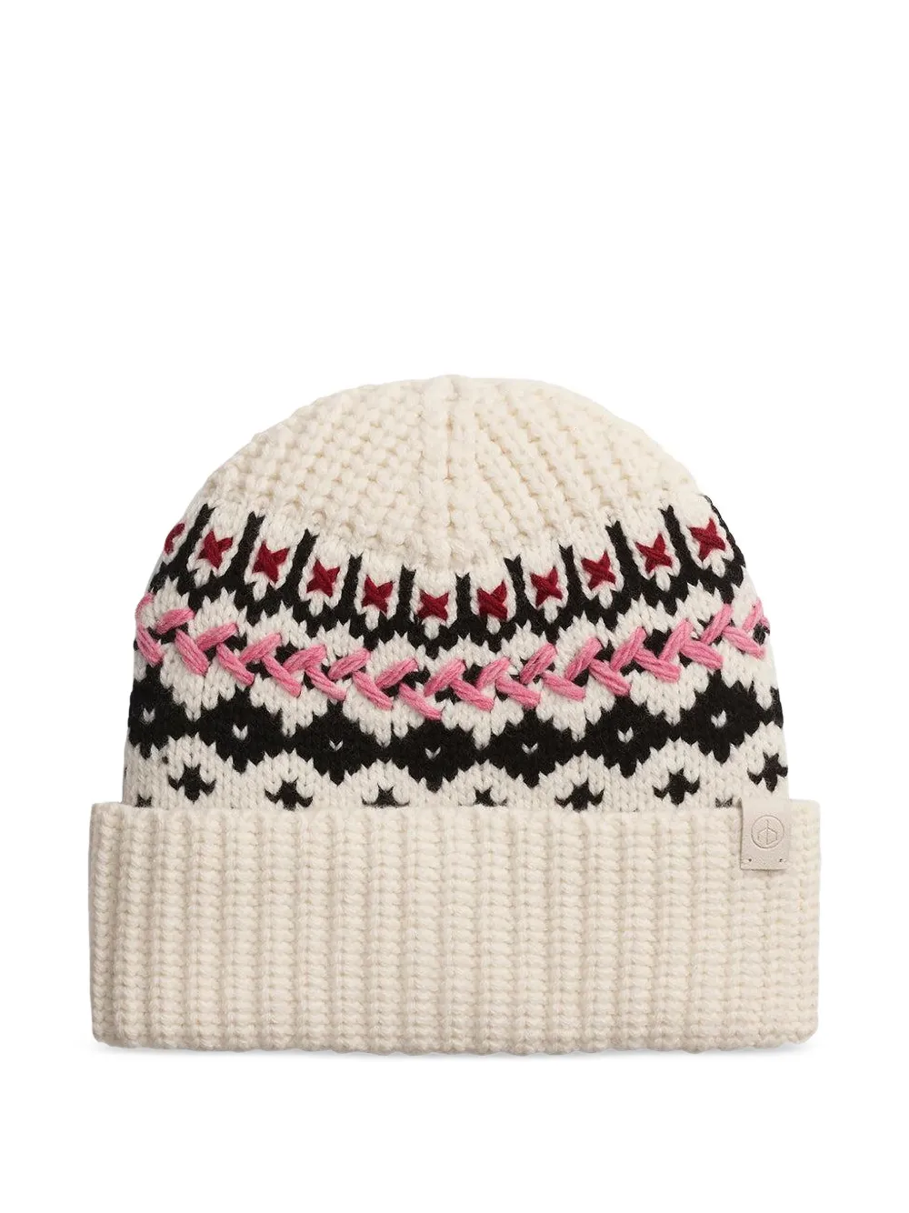 rag & bone Leigh Fair Isle beanie hat - Toni neutri