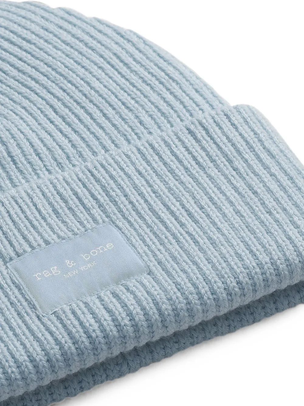 rag & bone Blake ribgebreide muts Blauw