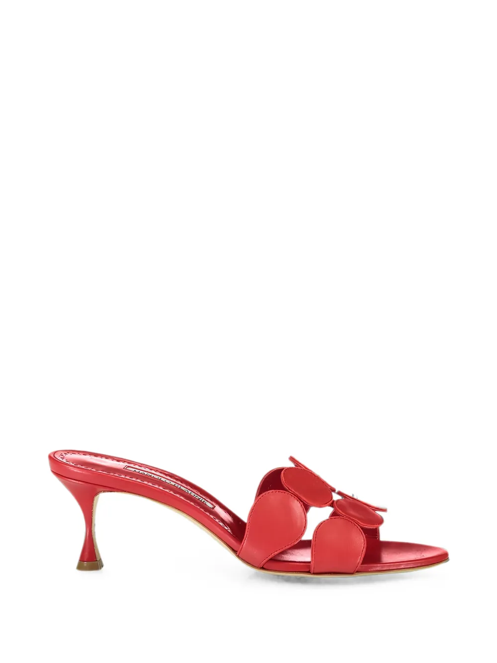 Manolo Blahnik Haribal appliqué leather sandals Rood