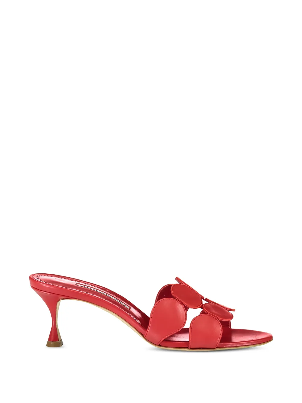 Manolo Blahnik Haribal appliqué leather sandals Rood