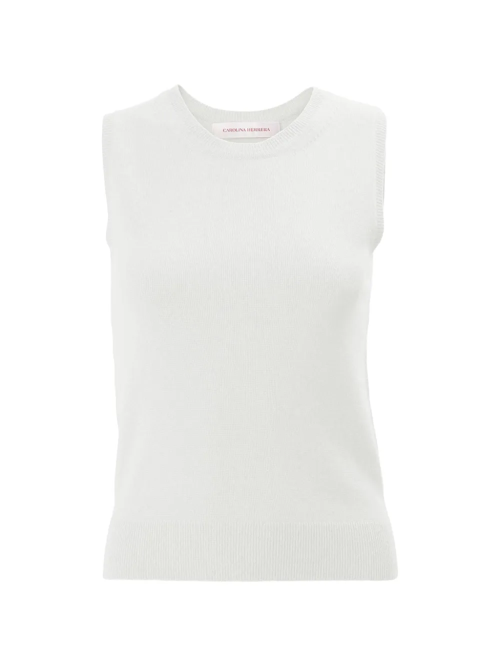 Carolina Herrera crew-neck cashmere top - Nude