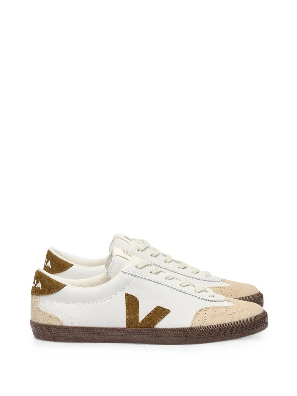 VEJA Volley leather white tent bark sneakers Wit