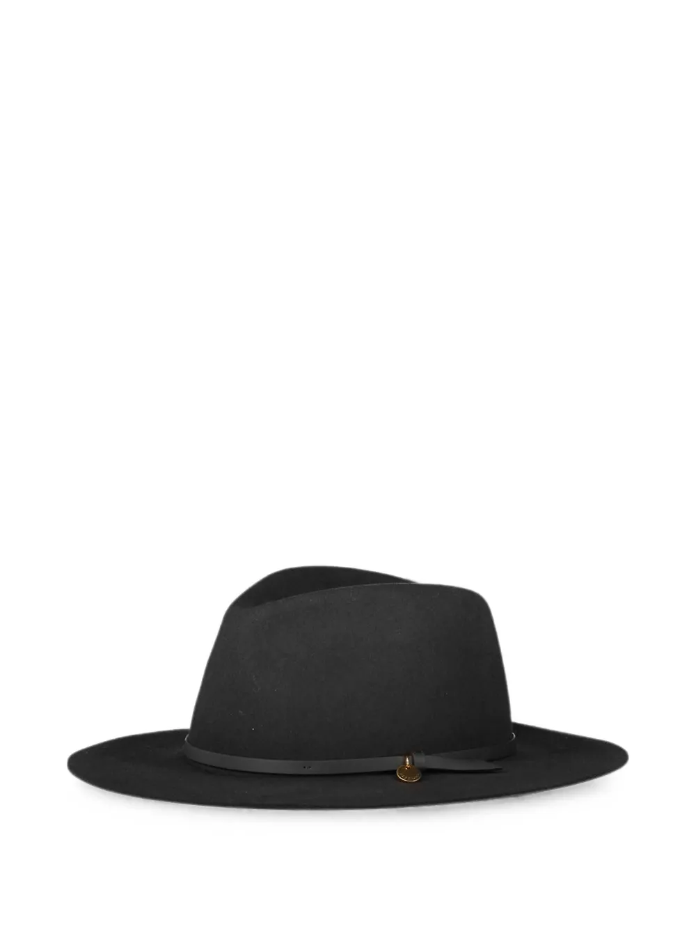 rag & bone City leather-trim fedora - Schwarz