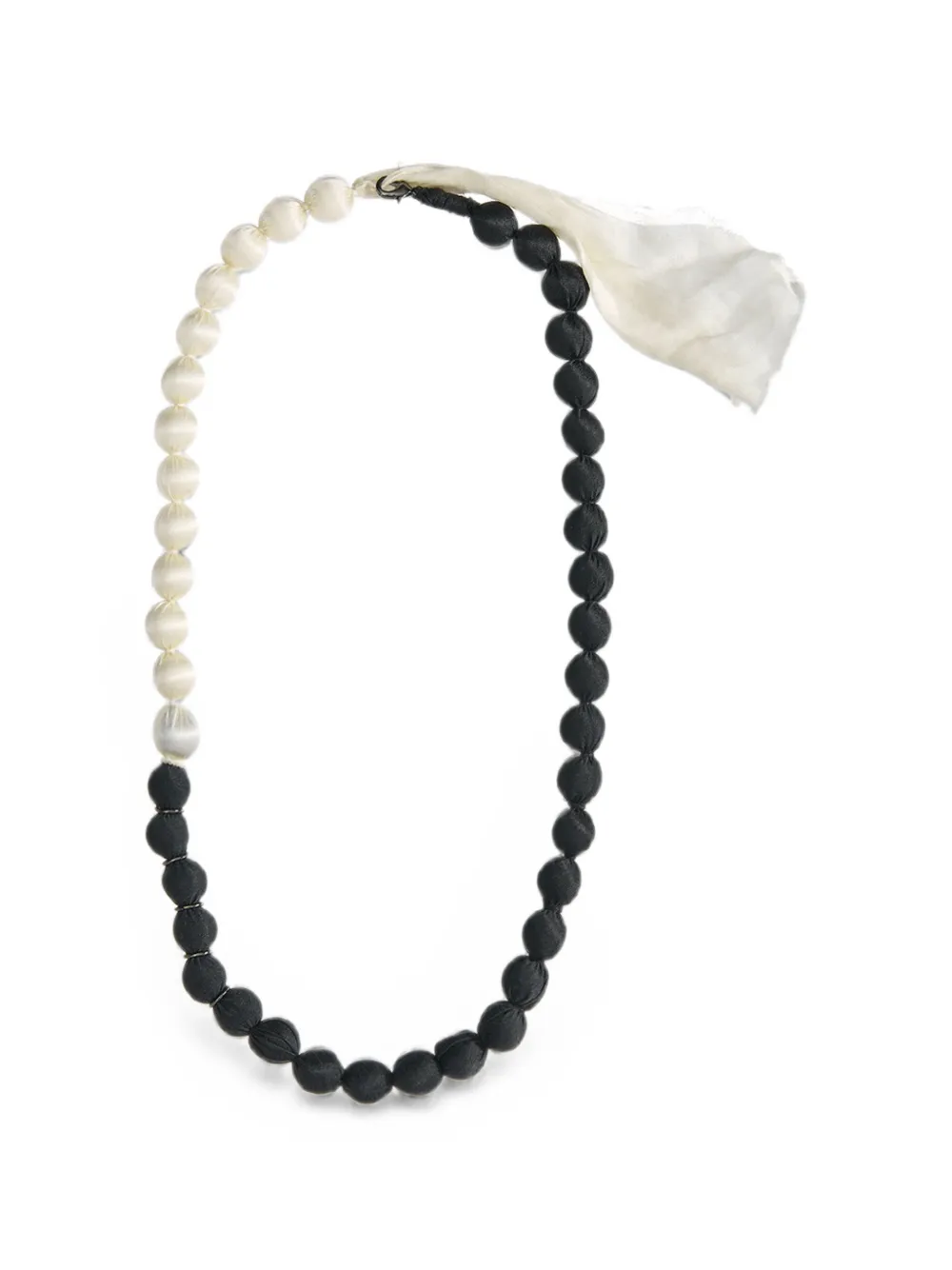Y's Collana in seta con perline - Nero