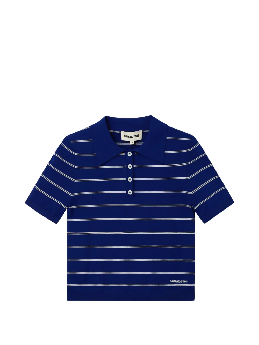 SHUSHU/TONG striped polo shirt