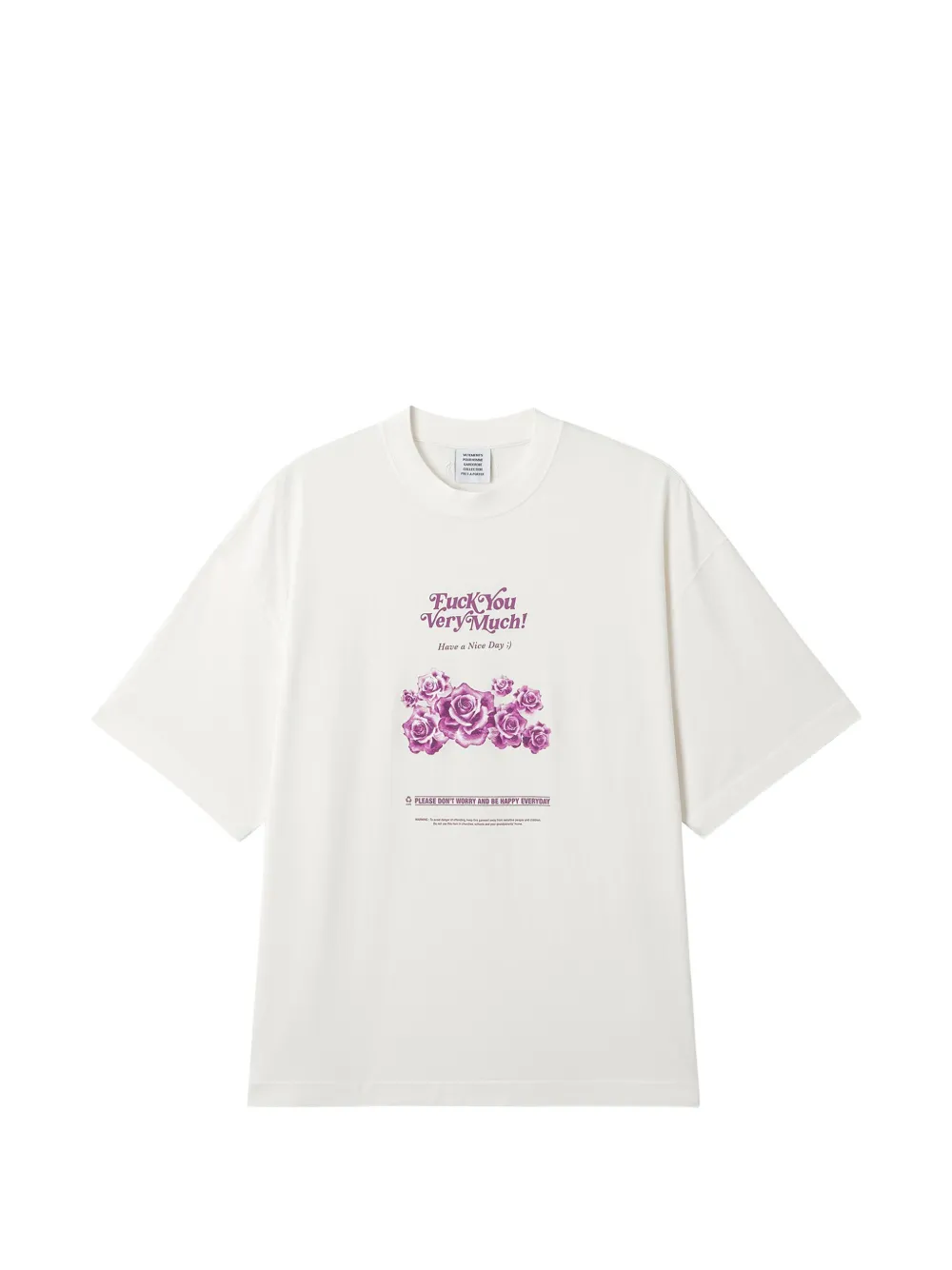 Vetements Floral Print Drop-shoulder T-shirt In White
