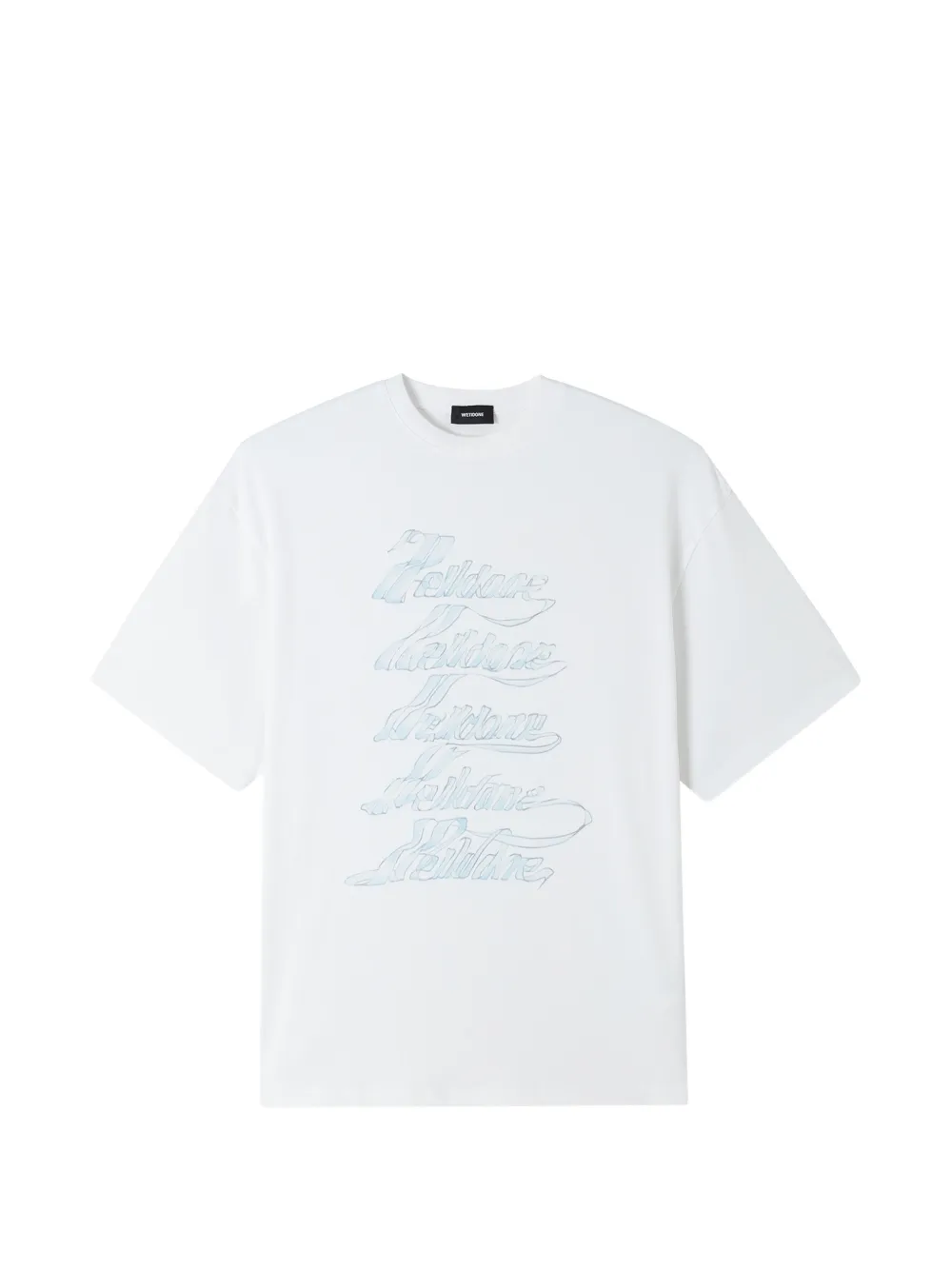 We11 Done Logo-print Cotton T-shirt In White