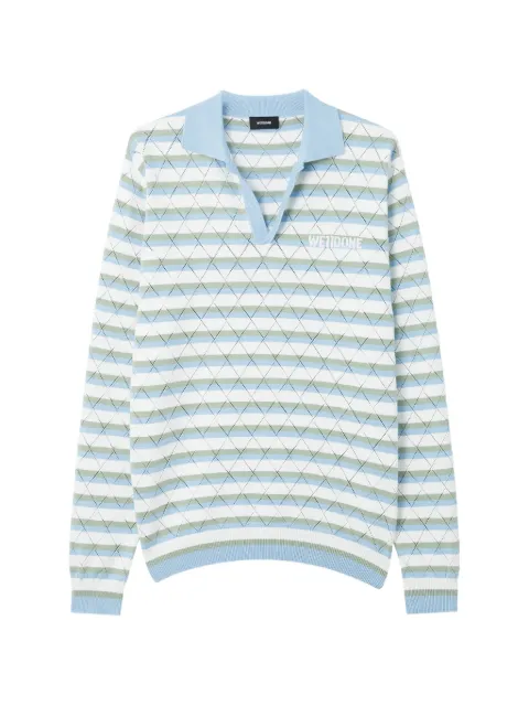 We11done argyle striped sweater