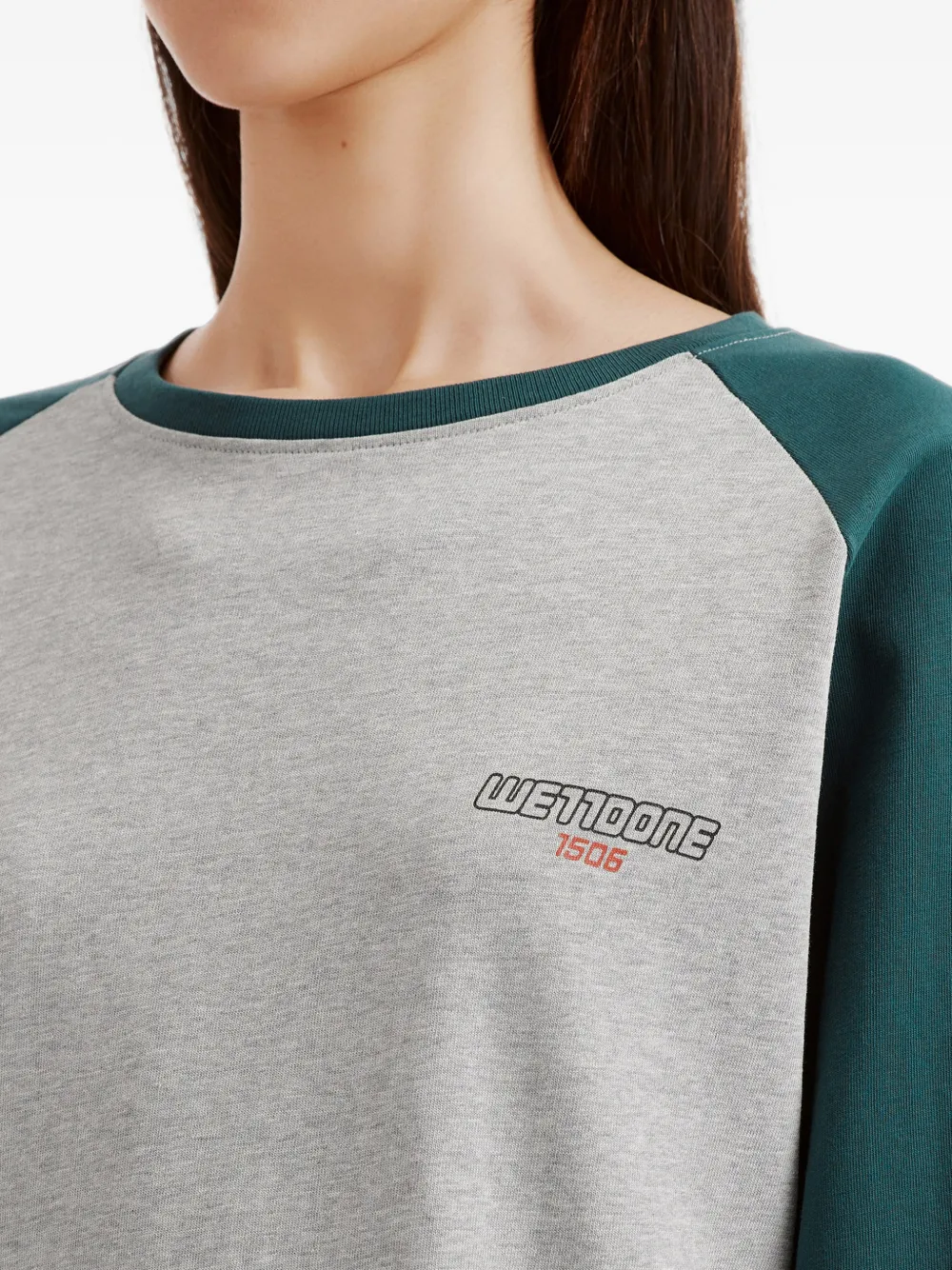 We11done T-shirt met lange mouwen Grijs