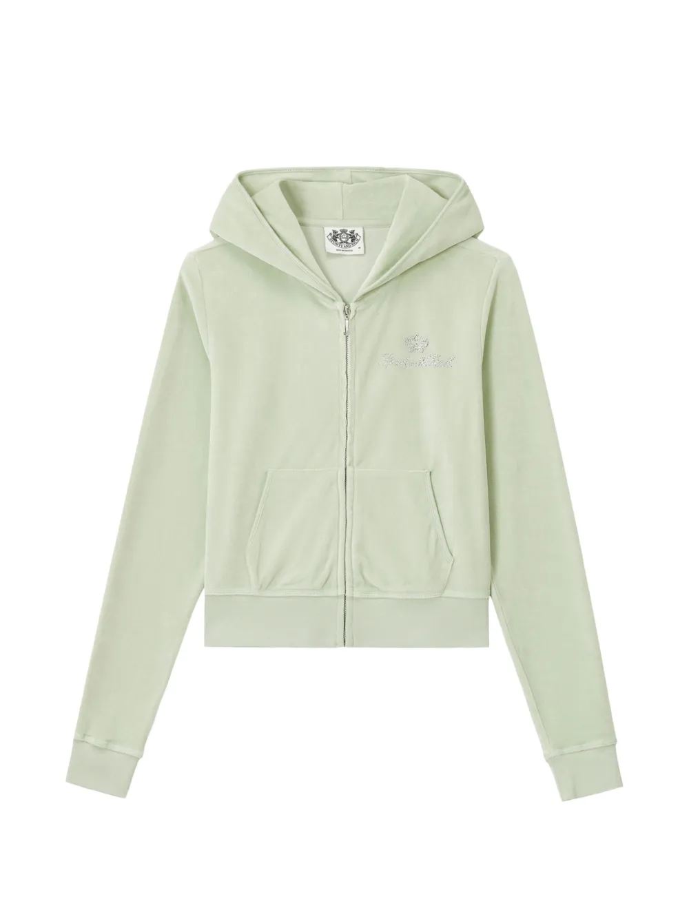 Sporty & Rich Juicy Hoodie mit Kristallen - Grün