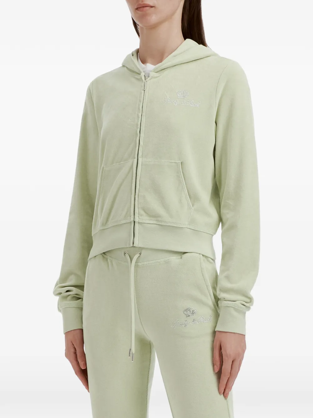 Sporty & Rich Juicy hoodie met logo Groen