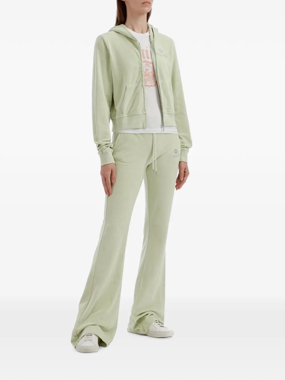 Sporty & Rich Juicy hoodie met logo Groen