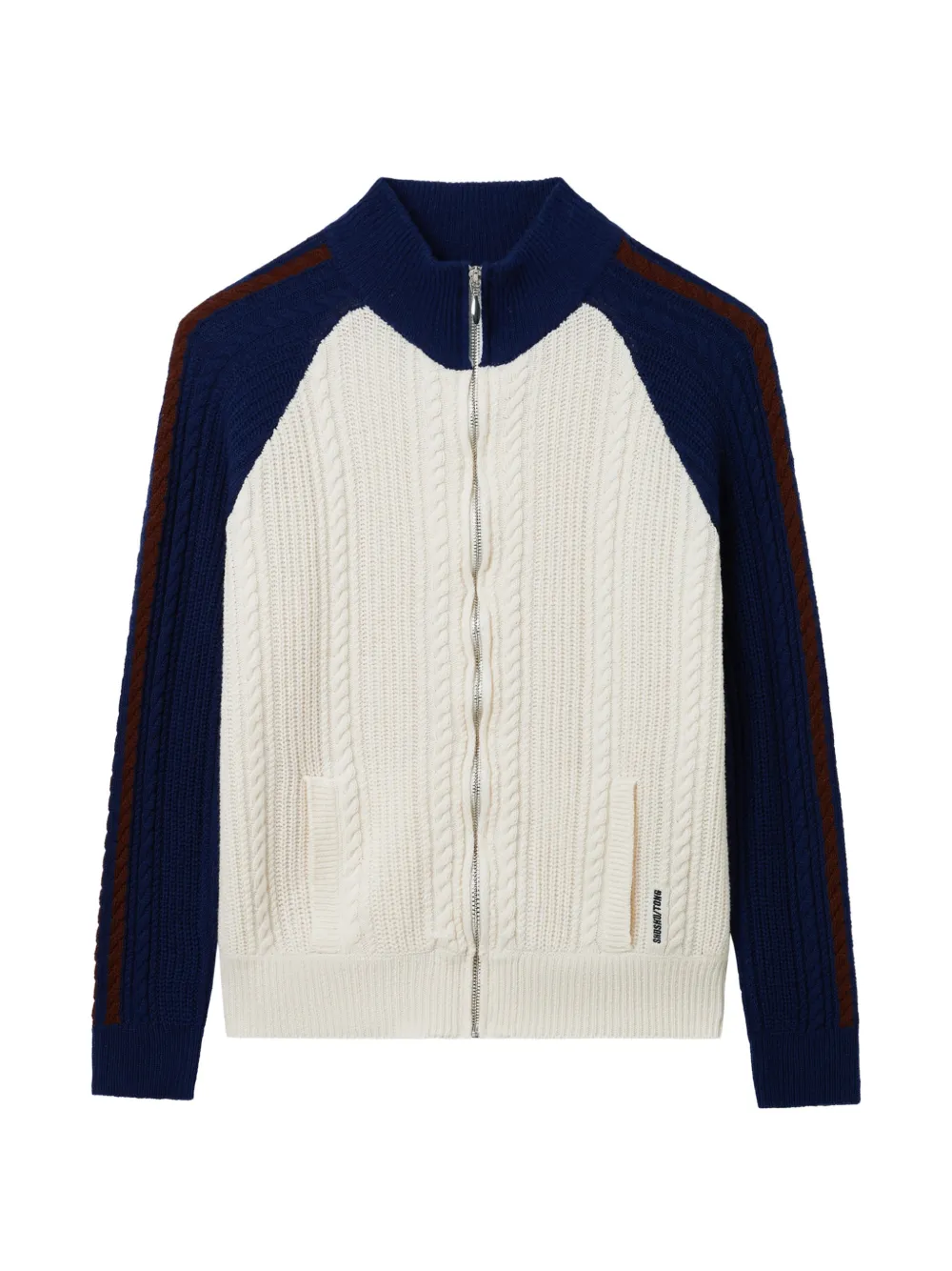 SHUSHU/TONG cable-knit zip-up cardigan · 8