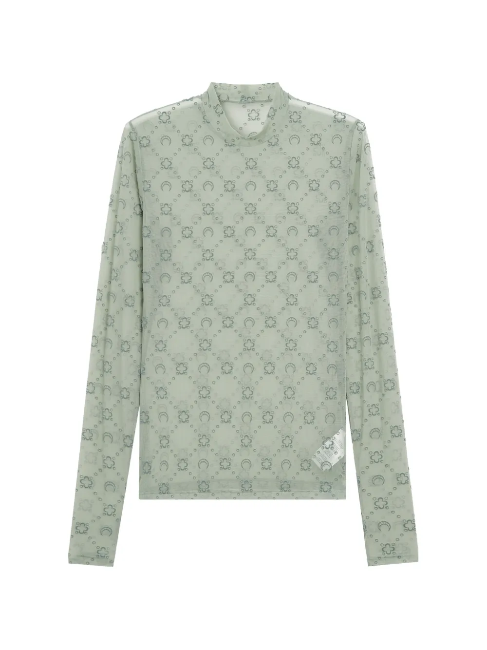 Marine Serre Langarmshirt mit Mondmuster - Grün