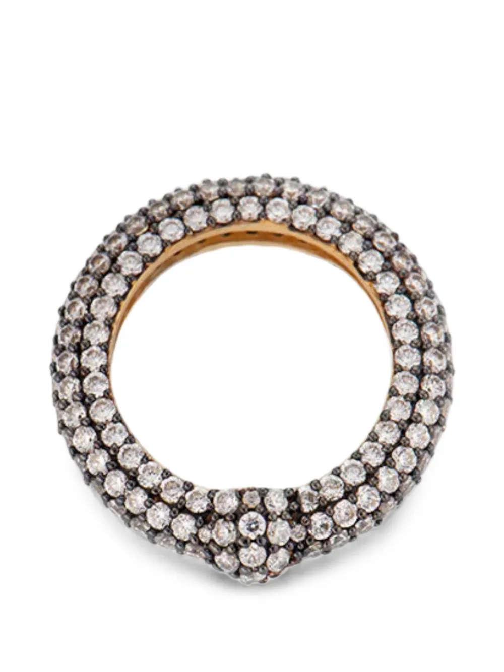 Poche Paris flow crystal ring - Gold