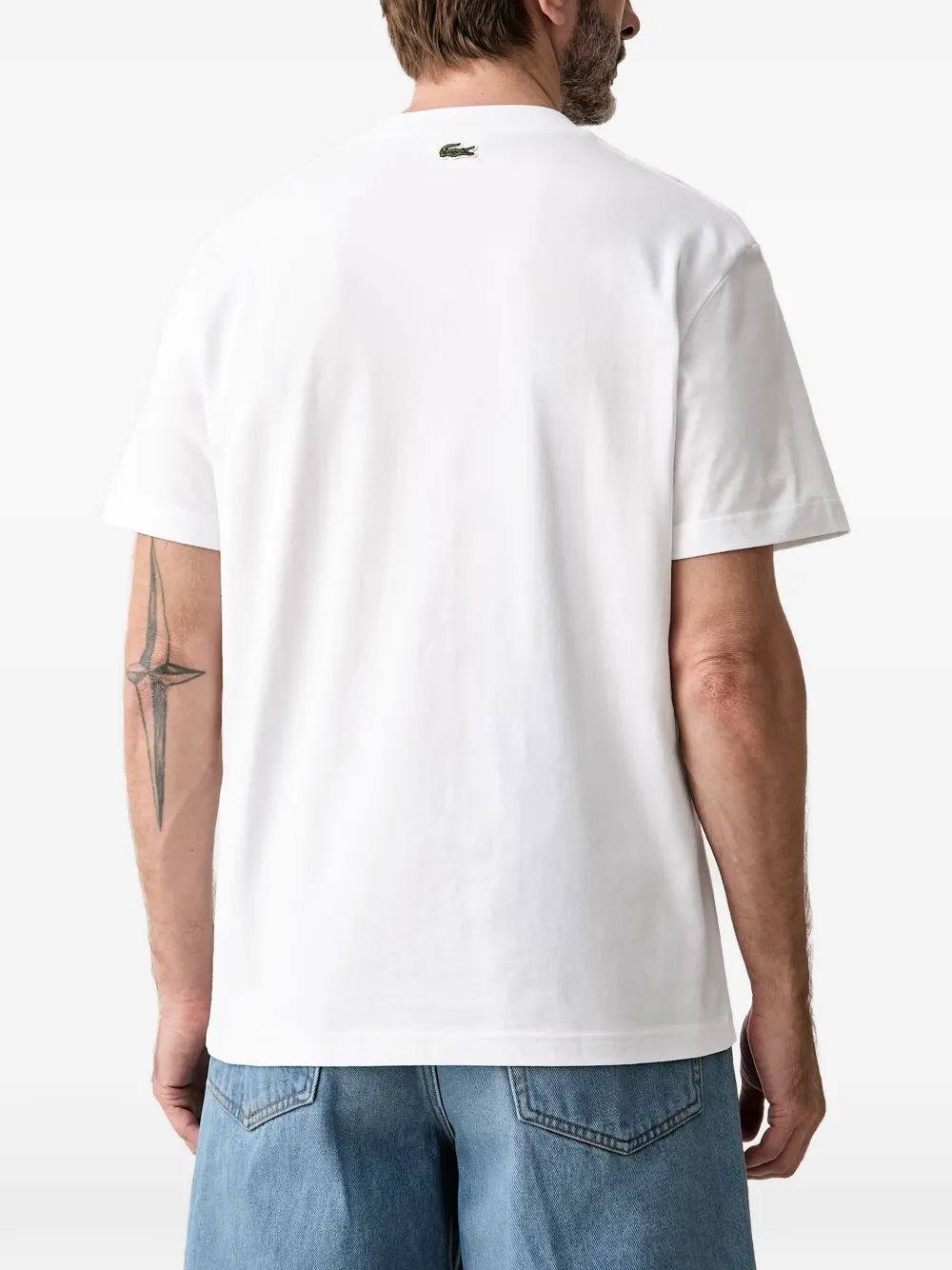 Lacoste T-shirt met logoprint Wit