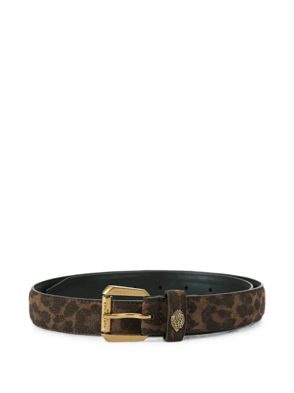 Kurt Geiger London leopard-pattern belt - Marrone