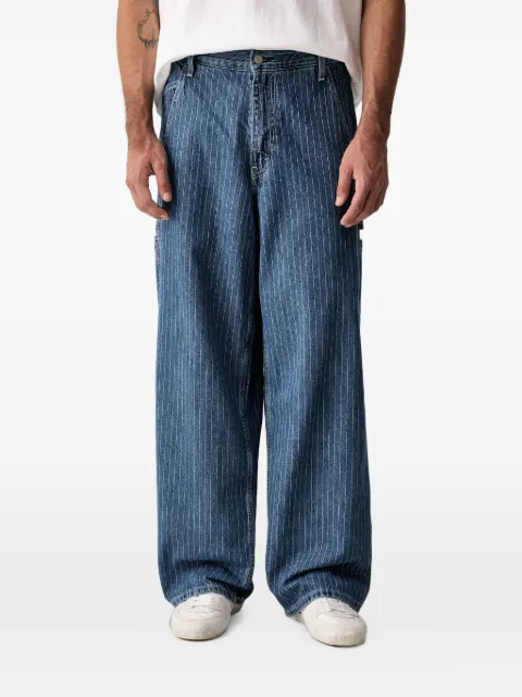 Levi's pinstripe-pattern wide-leg jeans