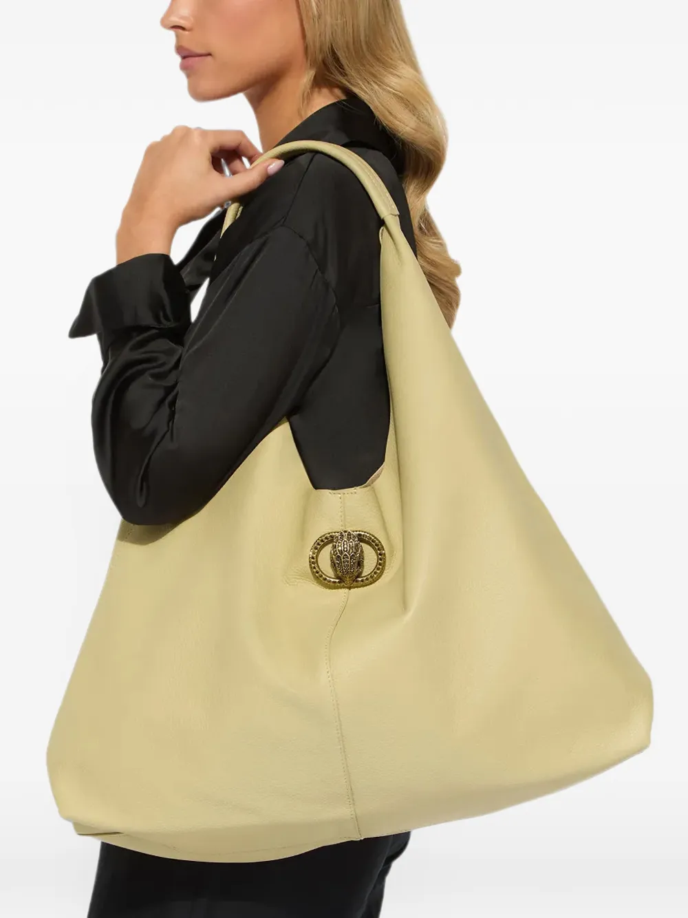 Kurt Geiger London Chelsea shopper met adelaar-plakkaat Beige