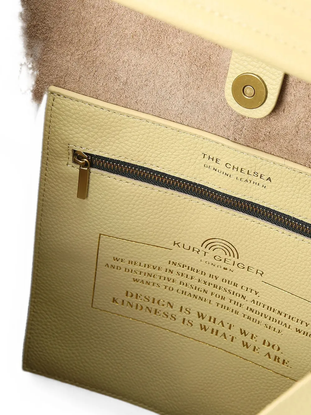 Kurt Geiger London Chelsea shopper met adelaar-plakkaat Beige