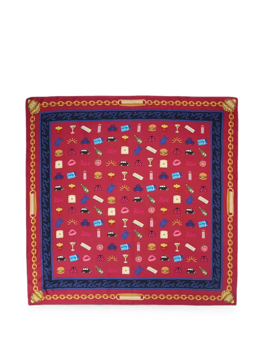 Kurt Geiger London graphic-print scarf - Rot