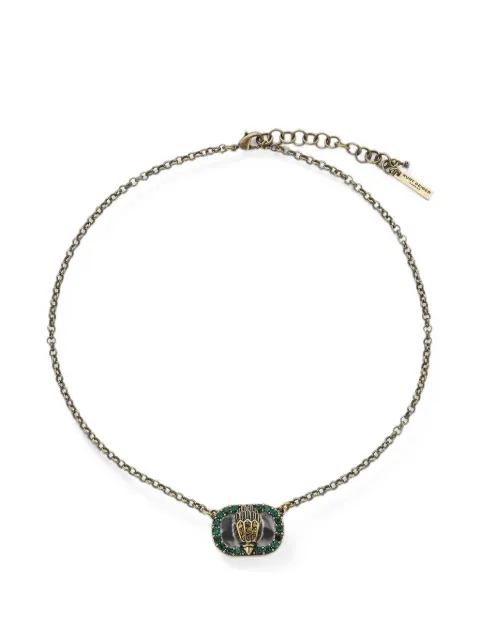 Kurt Geiger London Eagle Head crystal-embellished necklace