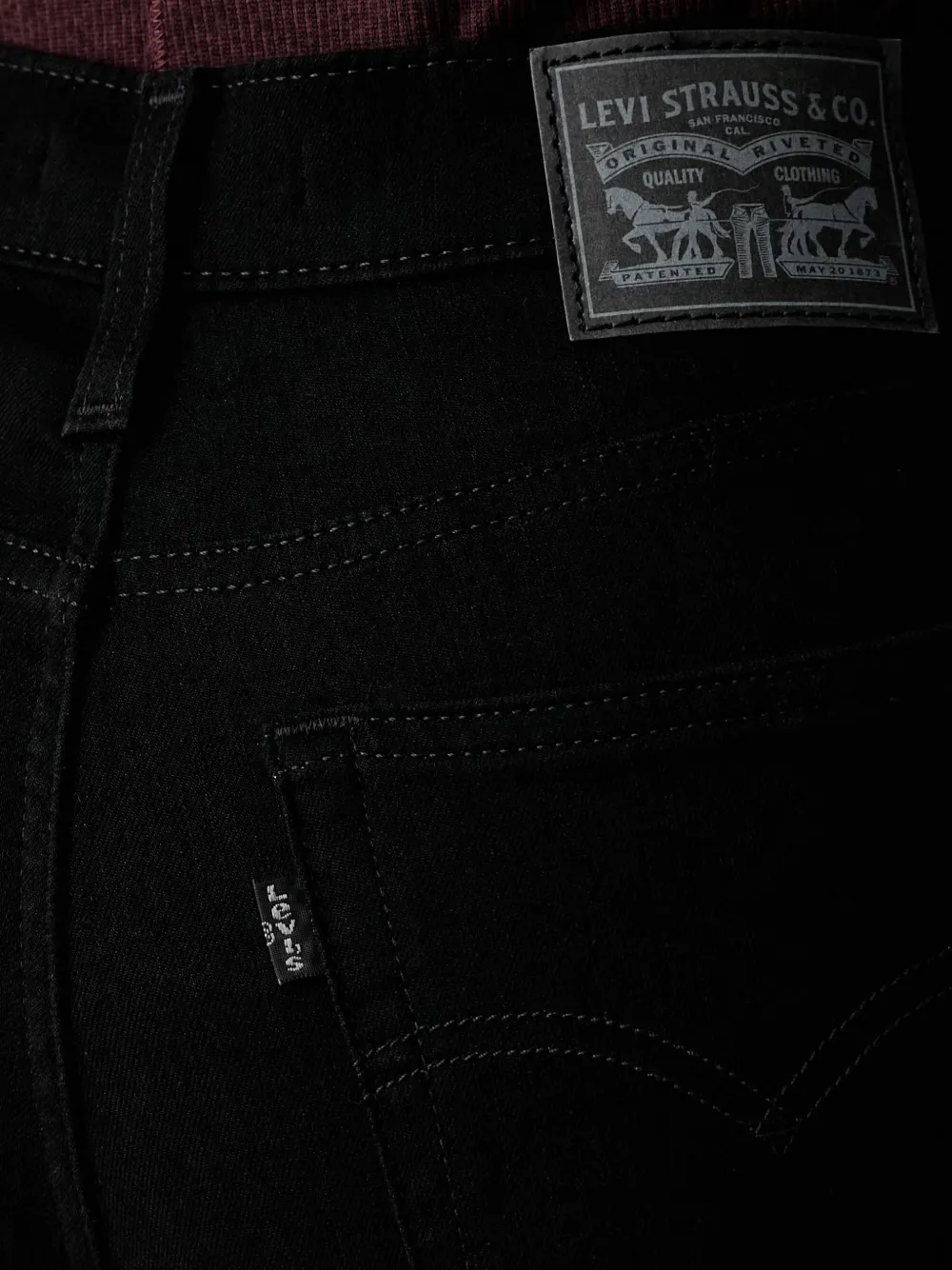 Levi's 720 high-waisted skinny jeans Zwart
