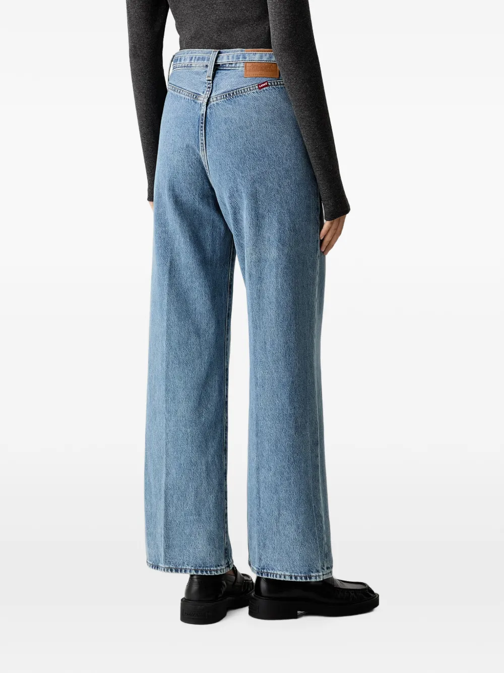 Levi's Ribcage belted wide-leg jeans Blauw
