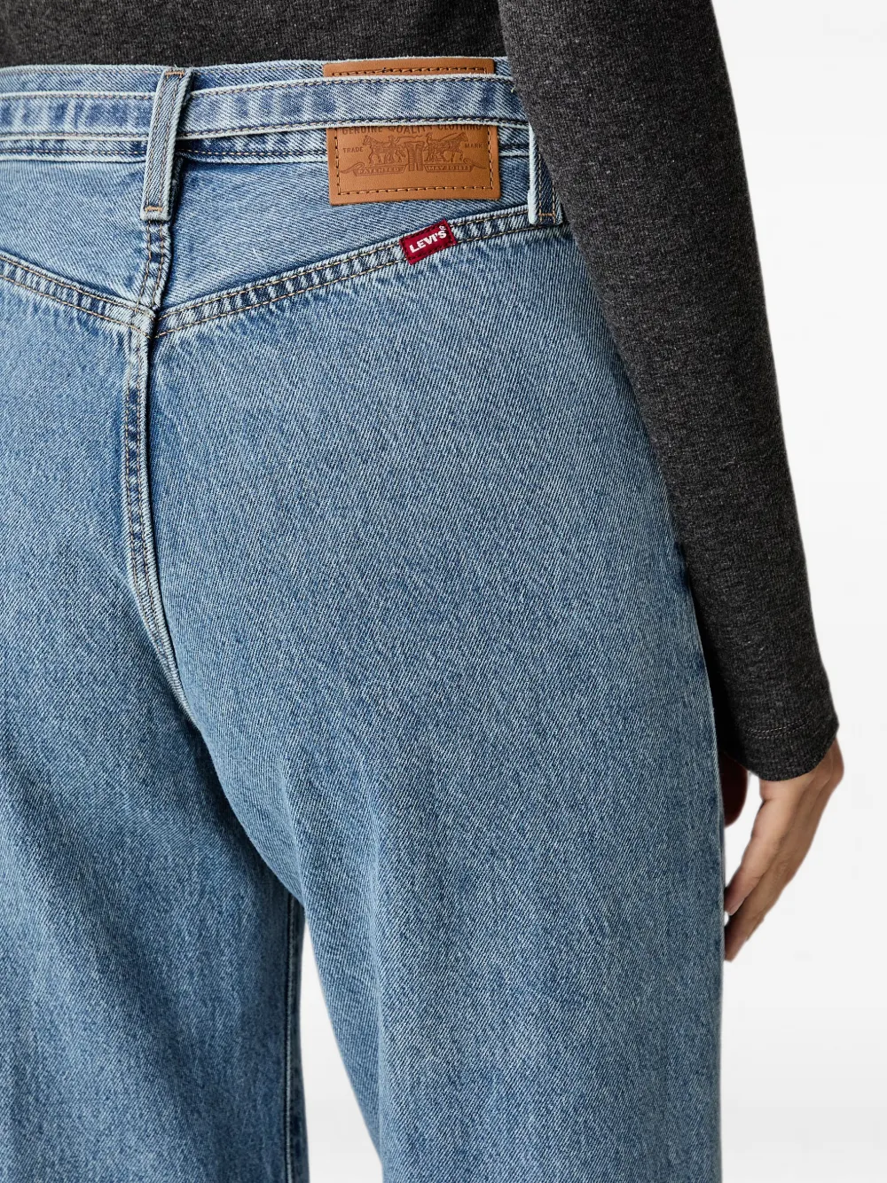 Levi's Ribcage belted wide-leg jeans Blauw