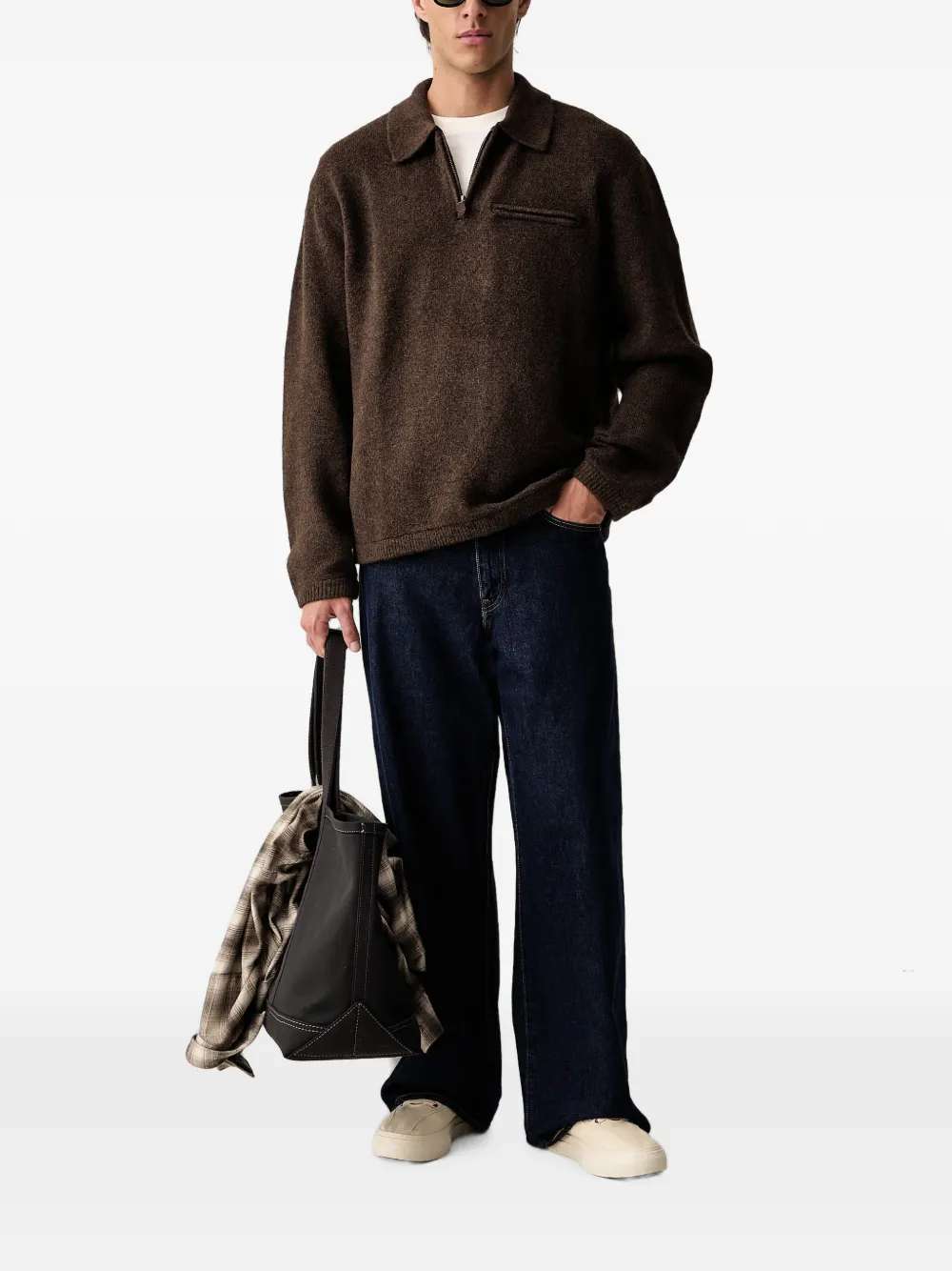 Levi's quarter-zip chest-pocket sweater Bruin
