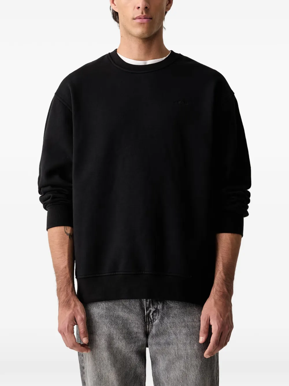 Levi's logo-embroidered sweatshirt Zwart