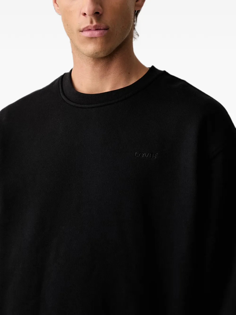 Levi's logo-embroidered sweatshirt Zwart